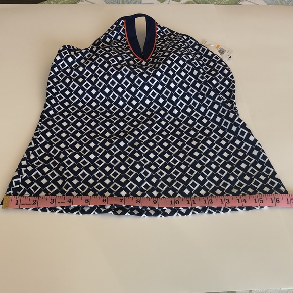 NWT Jantzen Sport Tankini Navy White High Neck Sz Small - Picture 14 of 14